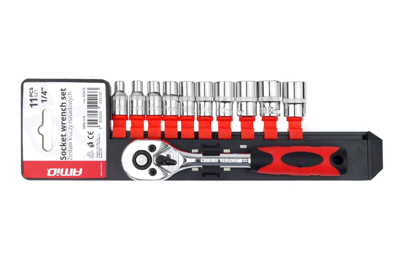 Amio padrunite komplekt tirriga1/4" 11-osa 4-13mm