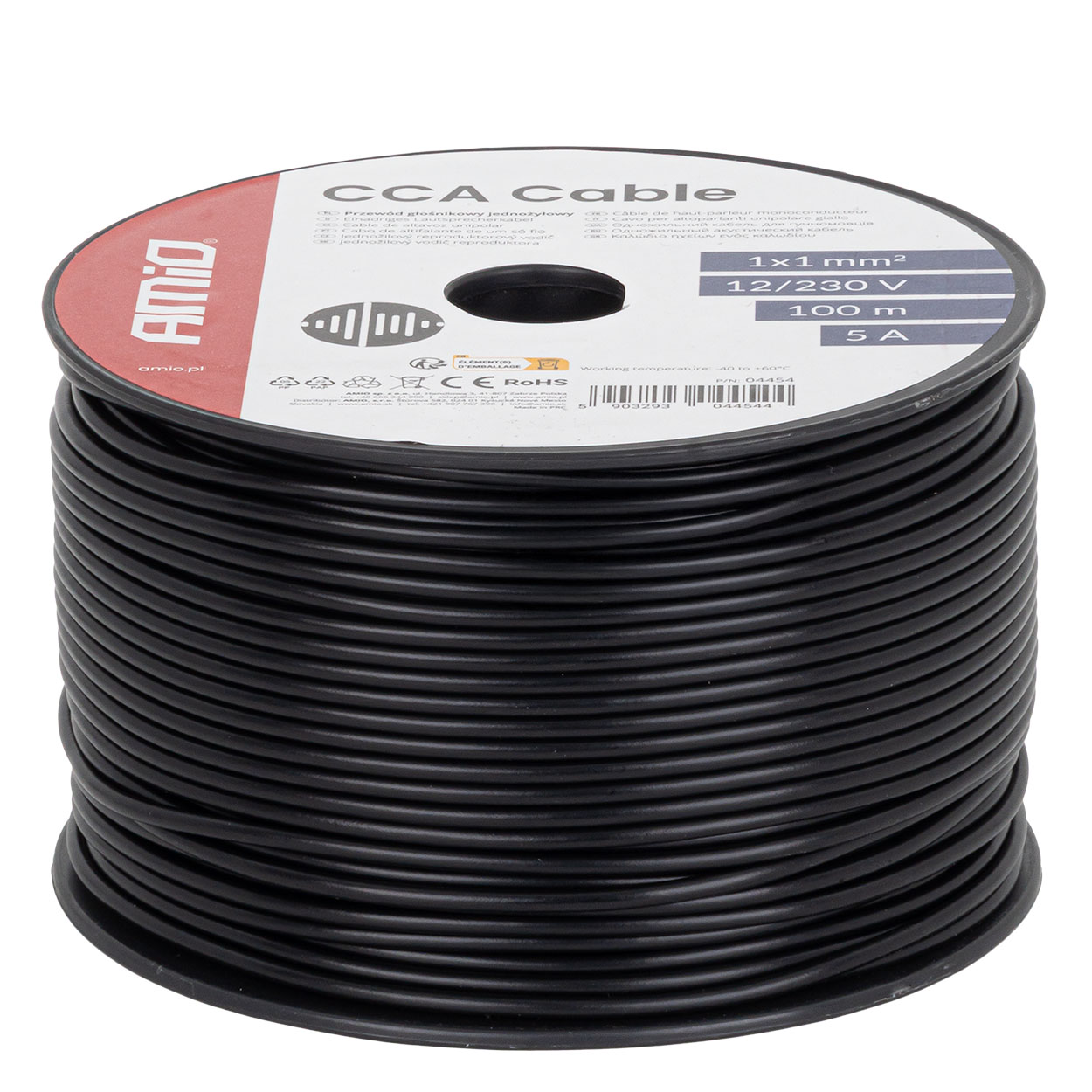 Amio Elektrijuhe-kaabel 1x1mm2  5A 230v must
