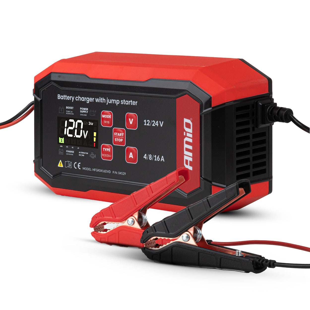Akulaadija digitaalne BOOST PRO Amio 12V/24 16A