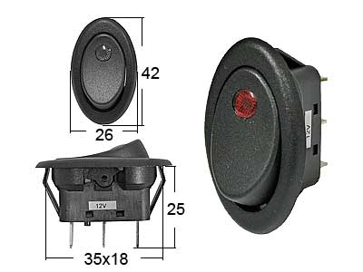 Klahvlüliti LED 0 -1 18x35 punane