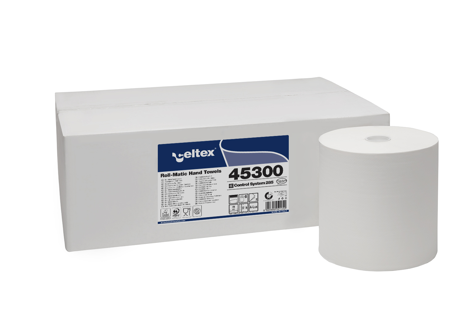 Celtex Roll Matic rullkätepaber 285m, 2-kihiline, valge 6pk