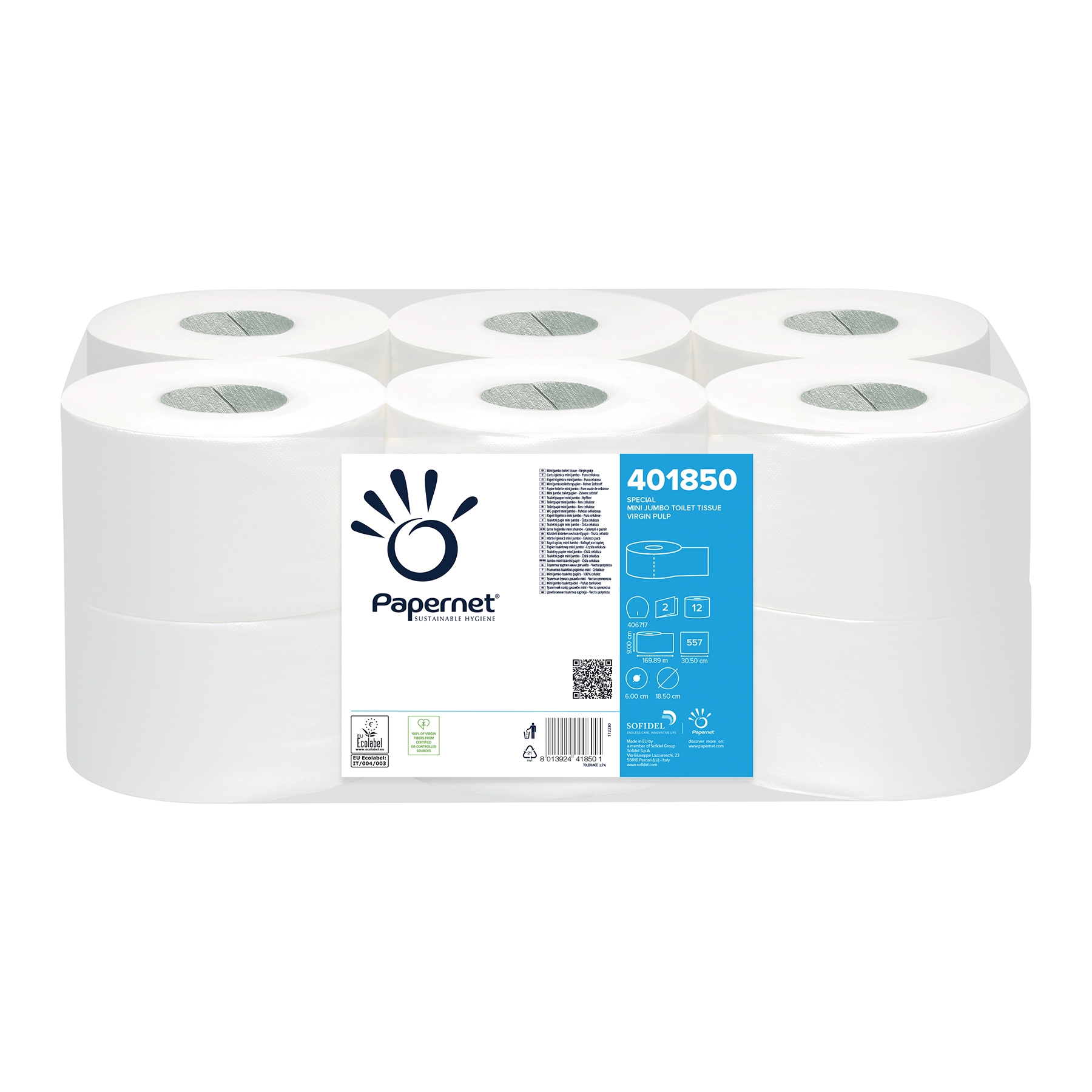 PN Mini Jumbo 2x-tualettpaber 170m, 9cmx18,5cm