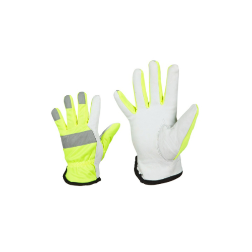 Sõrmik kitsenahk/neoon fliisvooder, helkurriba nr.8