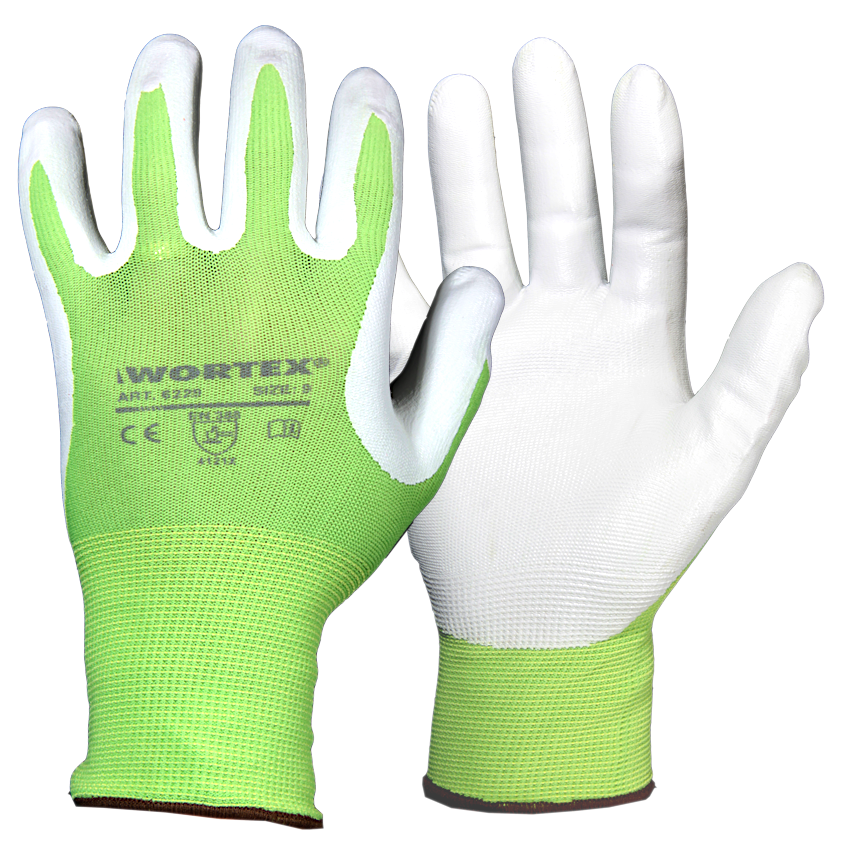 Nailonist sõrmik nitriiliga peopesa nr.7 S roheline