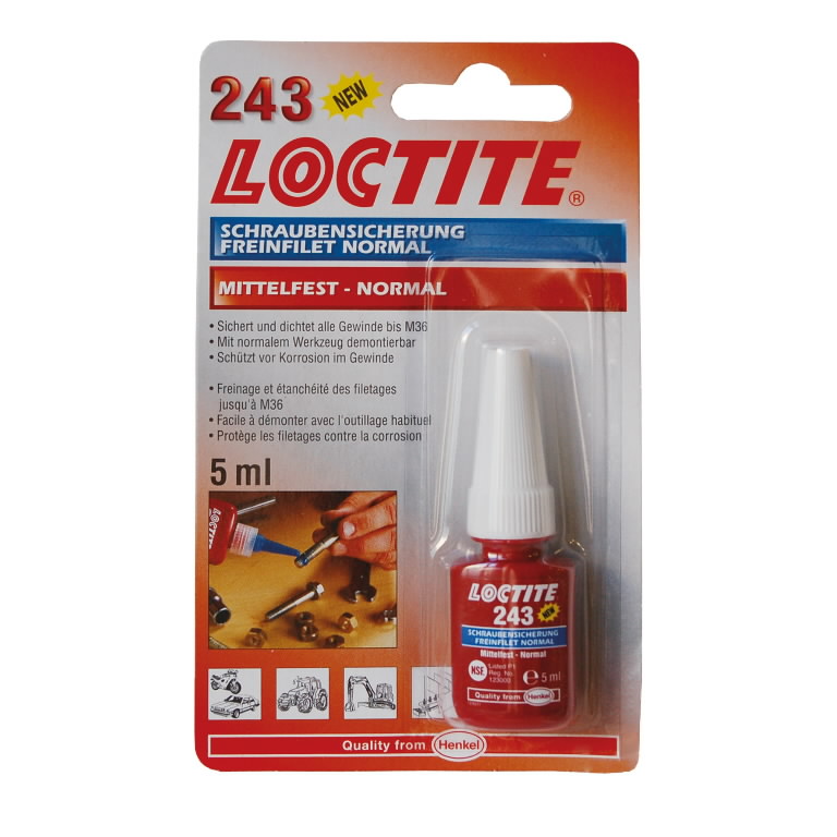 Loctite 243 Keskmise tugevusega keermeliim 5ml
