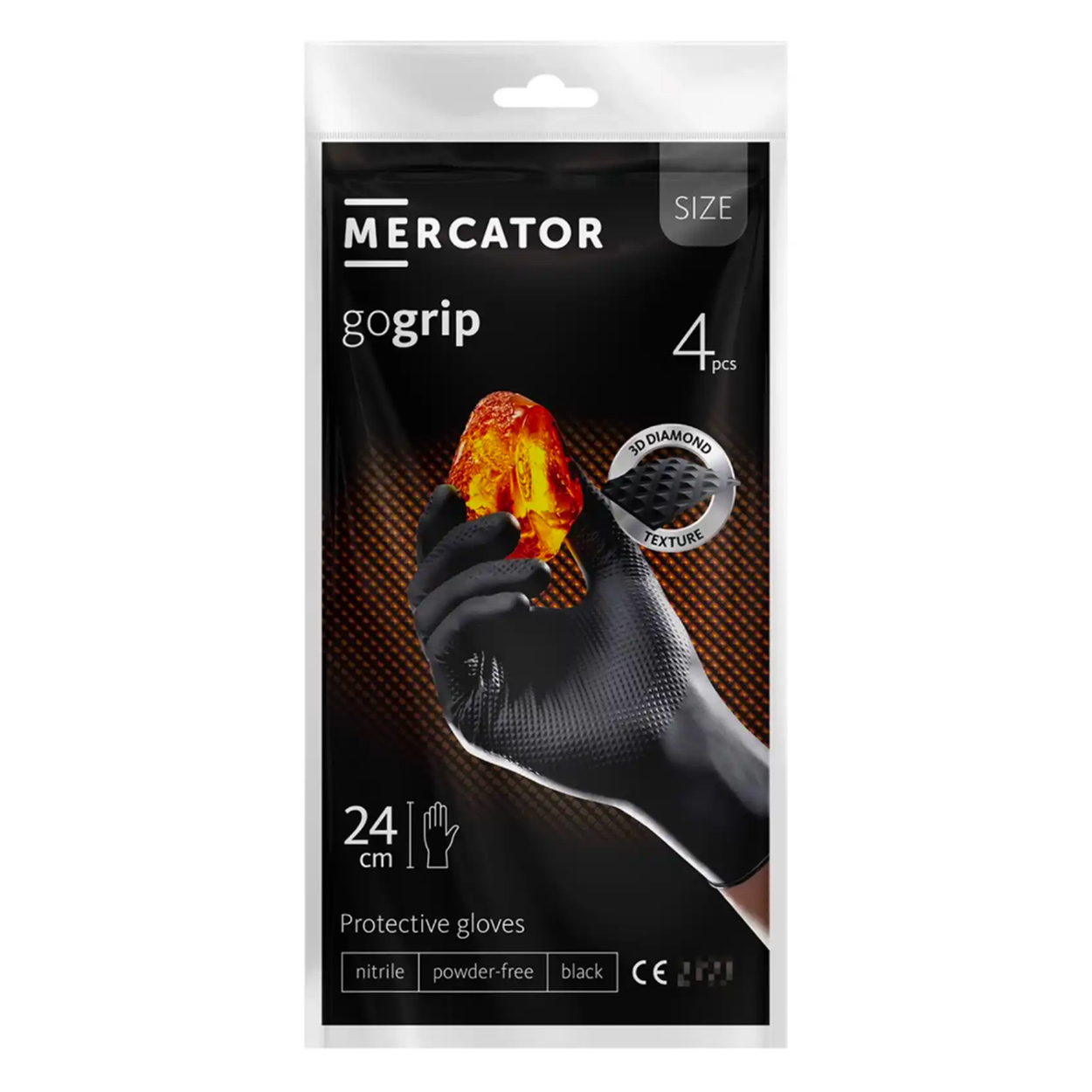 Nitriilkinnas Mercator GoGrip must L 4tk
