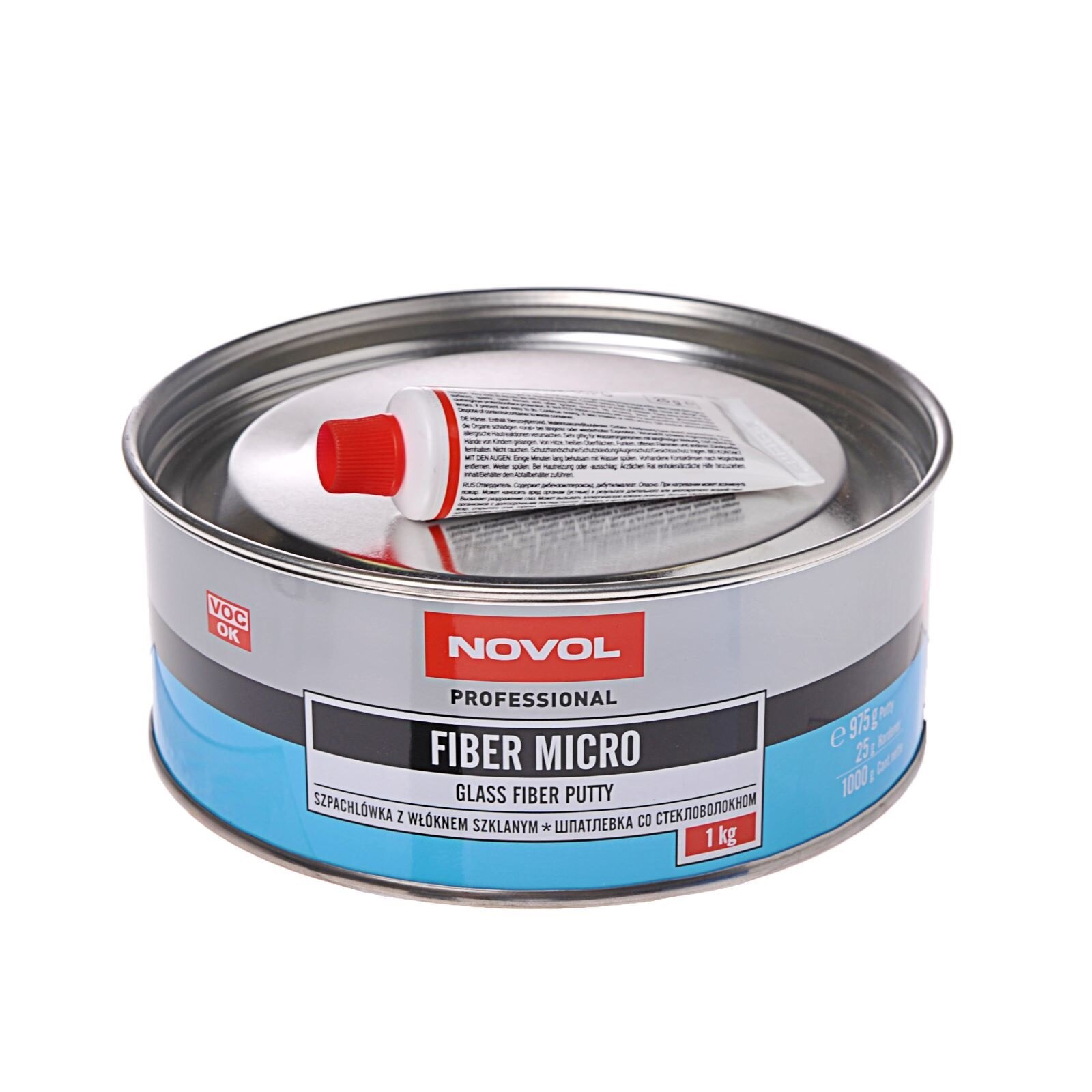 Novol FIBER MICRO klaaskiudpahtel 1kg