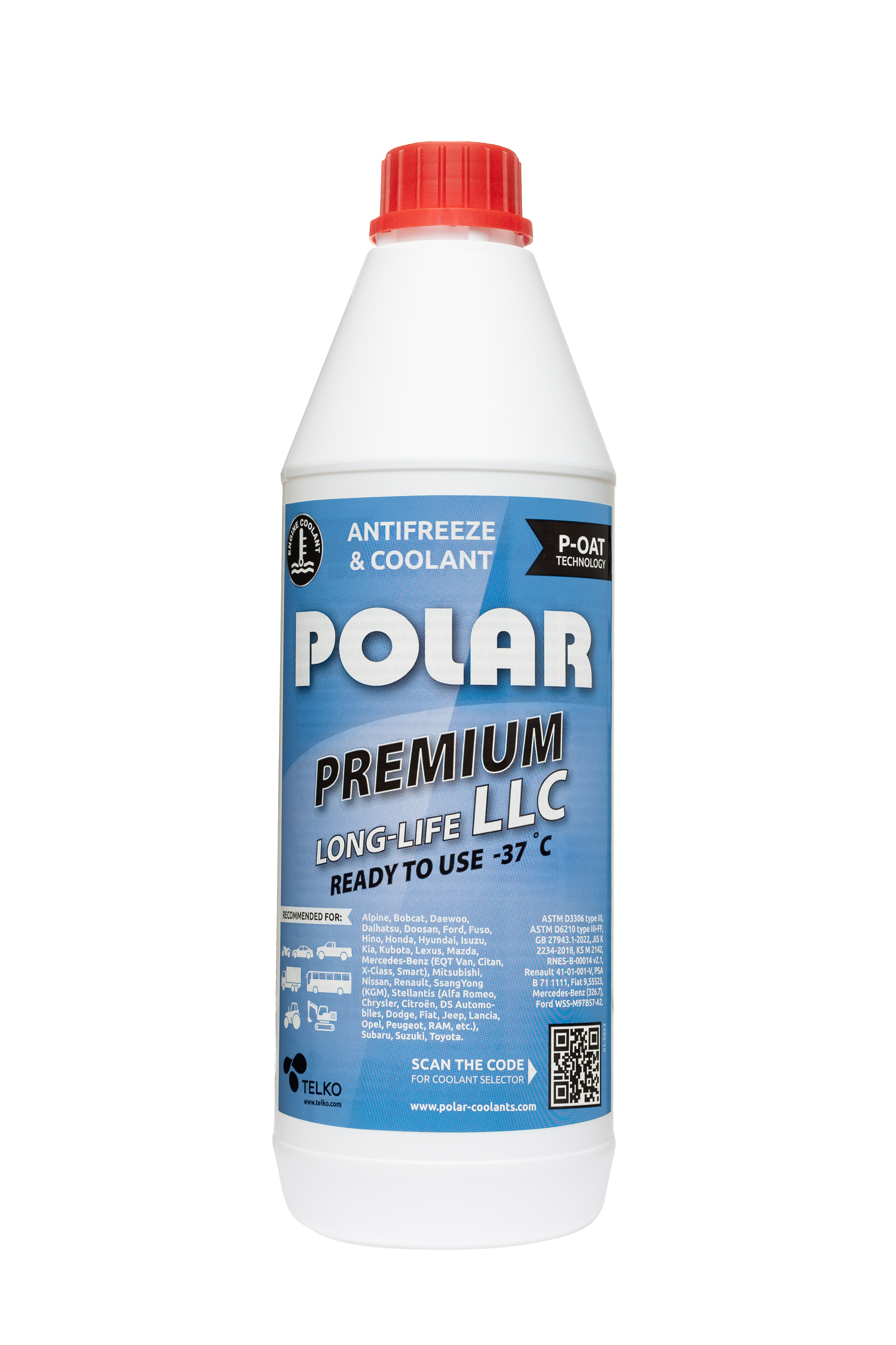 Polar jahutusvedelik Premium Long-Life LLC -37°C 1L