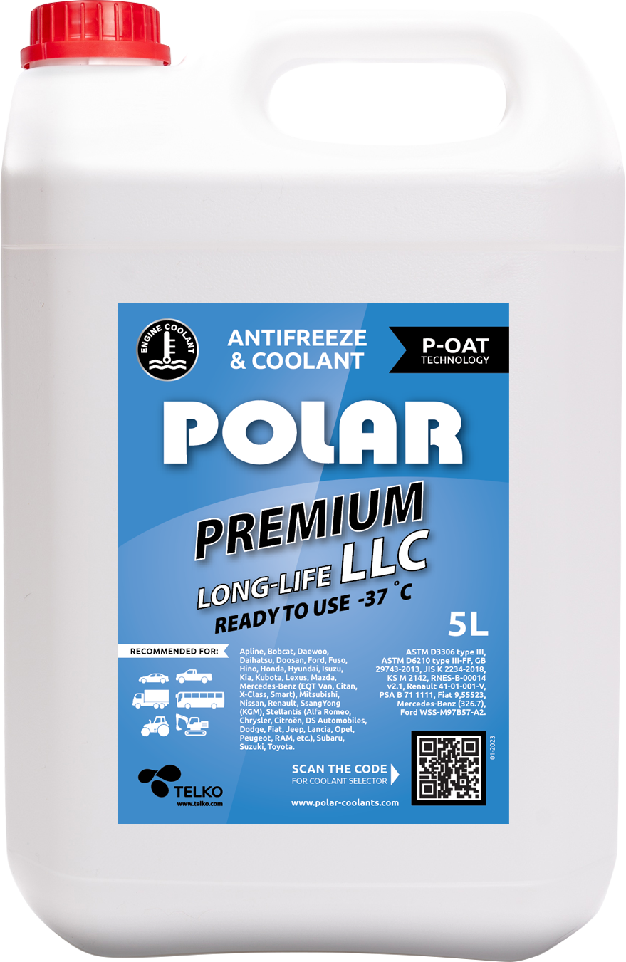 Polar jahutusvedelik Premium Long-Life LLC -37°C 5L
