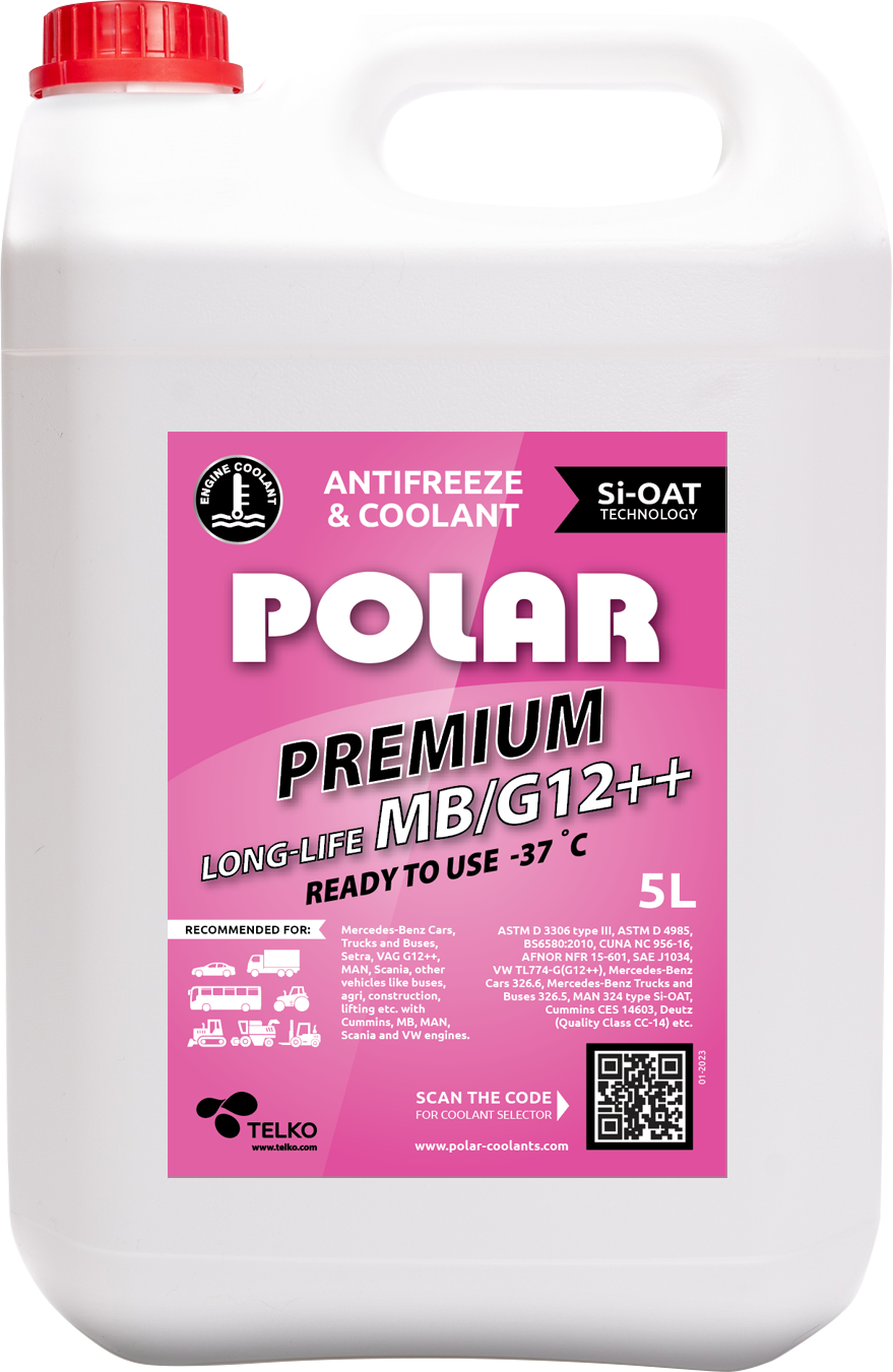 Polar jahutusvedelik Premium Long-Life MB/G12++  -37°C 5L