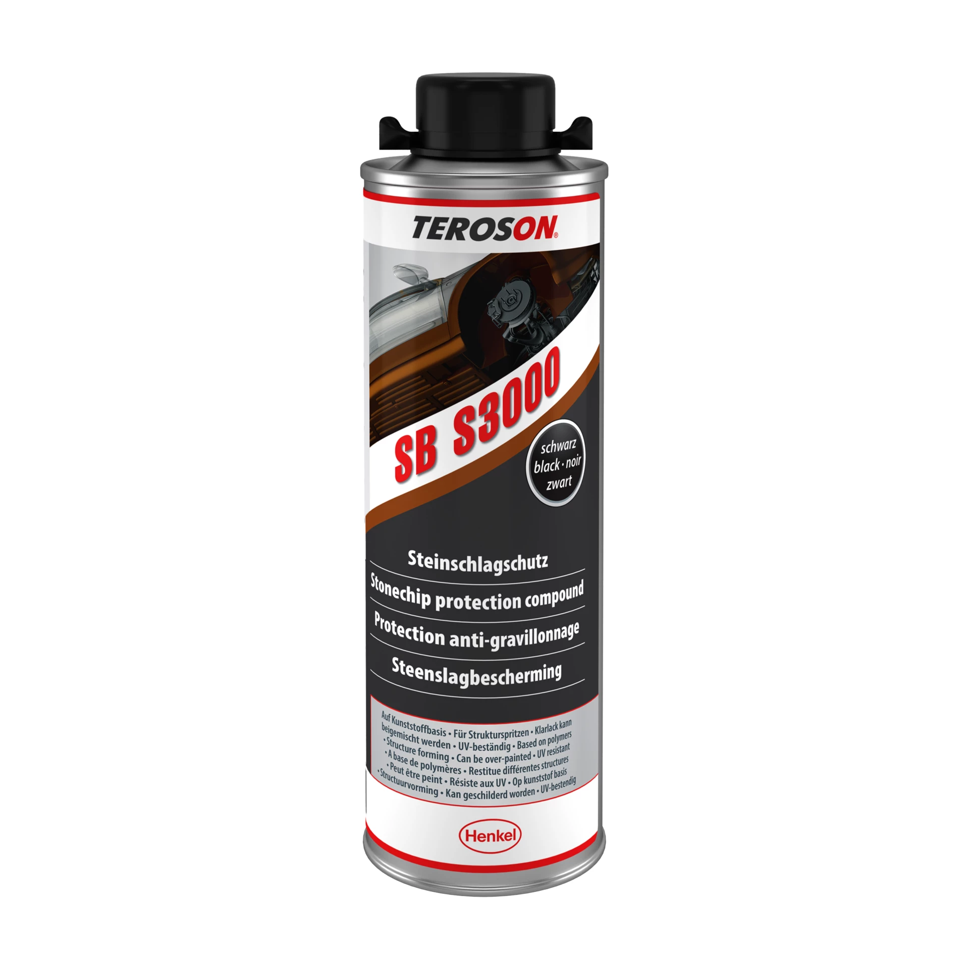 Teroson SB S3000, kivikaitse, must 1L